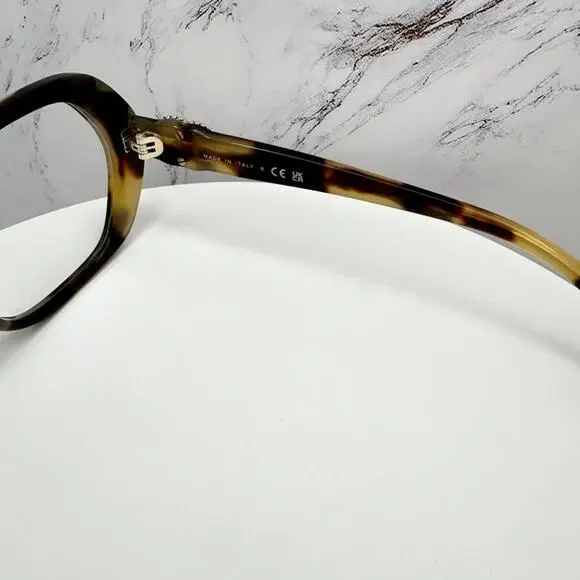 New CHANEL Eyeglasses Brown Gold Chain CC Square Acetate Womens - Picture 8 of 16